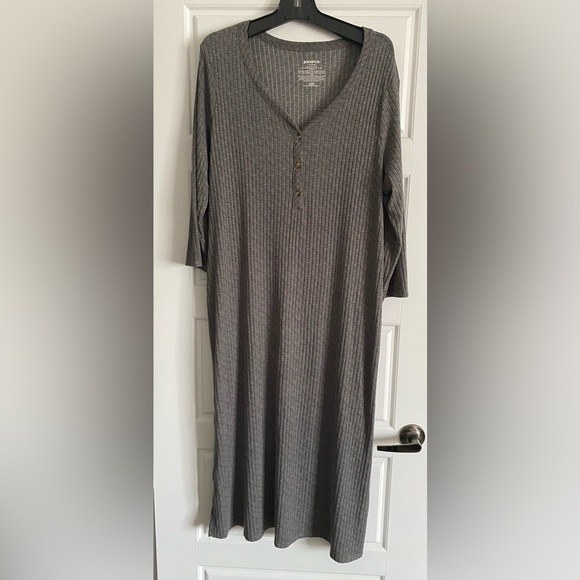 Joyspun Women's Hacci Knit V-Neck Chemise,XL - Picture 7 of 9